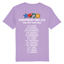 Load image into Gallery viewer, Everybody Say JLS The Hits Tour Dates Lilac Tee