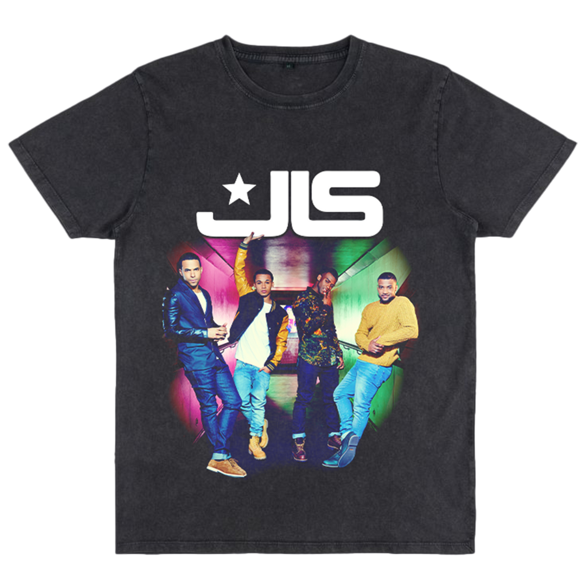 Retro Logo Washed Black Tee JLS Merch