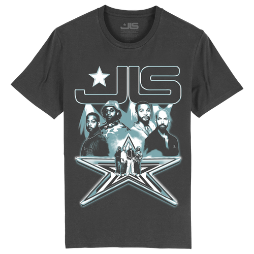 JLS Stage Photo Dateback Charcoal Tee