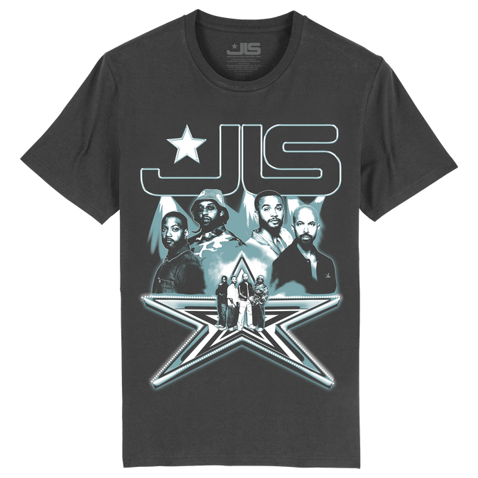 JLS Stage Photo Dateback Charcoal Tee