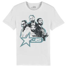 Load image into Gallery viewer, JLS Star Logo Dateback White Tee