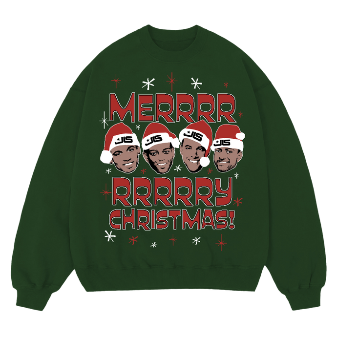 JLS Merrrrrry Christmas Green Sweater