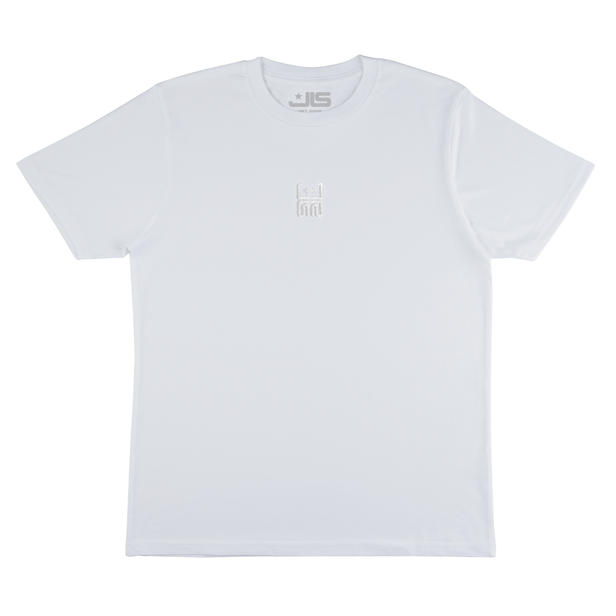 JLS Loungewear Embroidered White Tee – JLS Merch